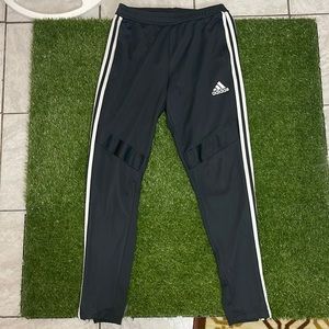 Dark grey adidas track pants